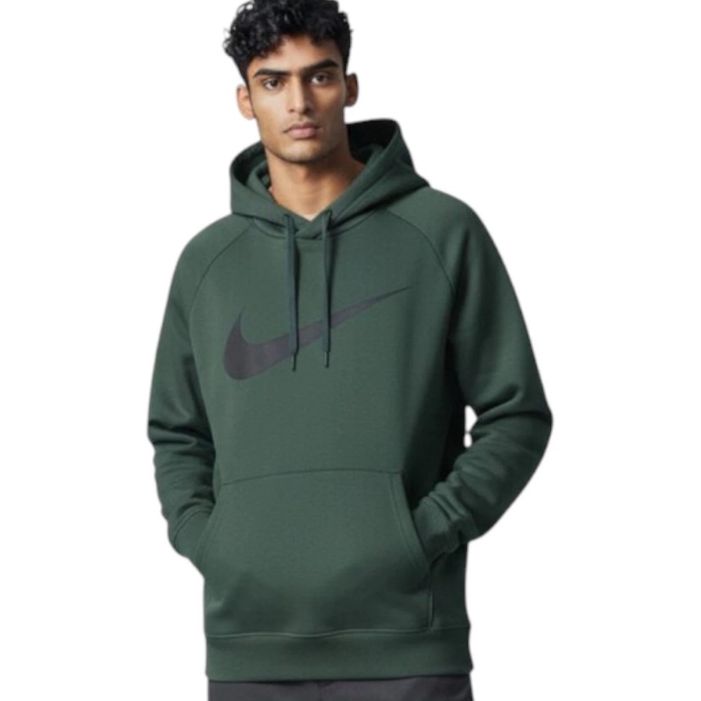 Nike Dri-FIT Training Hoodie Men's Size L Swoosh Pullover French Terry